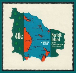 Norfolk Island 1974 UPU, 40c Aukland Error, MNH #184,SG161