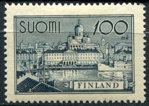 Finland Sc#350 MH/Unused, 100m grnsh bl,  (1957)