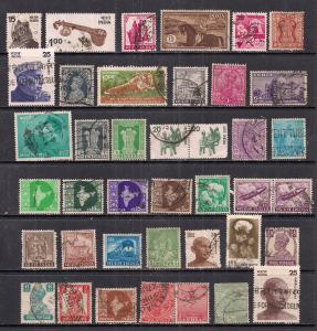 India Mixed Selection of 40 used stamps Various Years ( J970 )