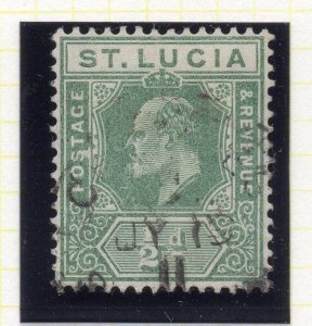 St Lucia 1904 Ed VII Early Issue Fine Used 1/2d. 116839