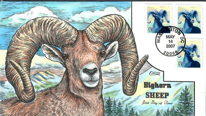 US Collins FDC SC#4138 Bighorn Sheep