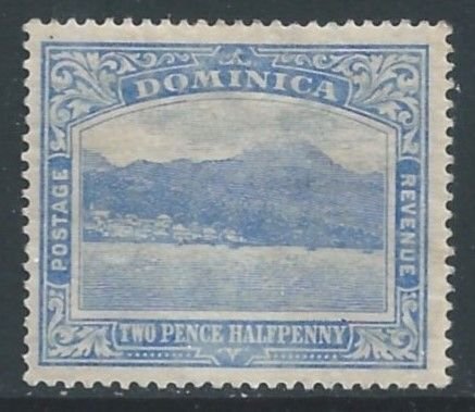 Dominica #53a MH 2 1/2p Roseau, Capital - Bright Blue