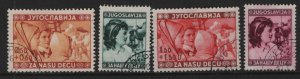 YUGOSLAVIA, B112-115  USED  SET