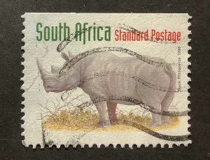 South Africa 1998 Scott 1037 used - (1r), endangered animals, Black Rhinoceros