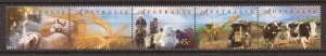 1998 Australia - Sc1655a - MNH VF - Strip of 5 - Farming in Australia