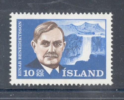 Iceland Sc 377 1965 Benediktsson Poet stamp mint NH