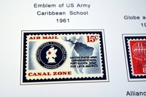 COLOR PRINTED CANAL ZONE 1904-1978 STAMP ALBUM PAGES (21 illustrated pages)