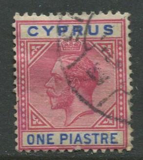 Cyprus - Scott 64 - KGV - Definitives -1912 - Used - Single 1pi Stamp