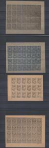 COLOMBIA SANTANDER 1904 Sc Unlisted Yvert 37-40 SET IN FULL SHEETS RARE €1,112++ 