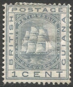 BRITISH GUIANA 1882 1c slate, Sc 107 MH, p. 14, SG 170a Inverted Wmk, cv £190