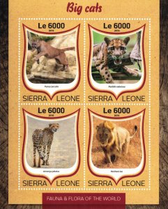 SIERRA LEONE 2016 - Big cats / complete set MNH - SH+ BL (2 scans)