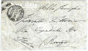 71988 - AOI ERITREA - Postal History: AIRMAIL ENVELOPE MILITARY MAIL 15 1936-