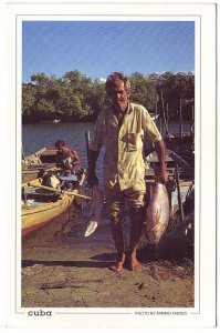 Postal stationery Cuba 2001 Fish - Fishing