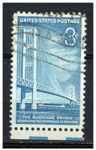 USA 1958 - Scott 1109 used - 3c, Mackinac Bridge 