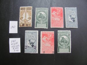 ITALY 1910 MNH SC 119-122 PLUS HINGED SEMI POSTAL SET  VF $109 (190)