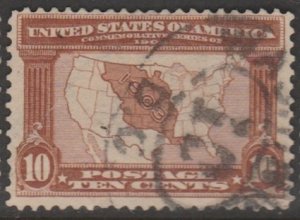 U.S. Scott Scott #327 Louisiana Purchase Map Stamp - Used Single