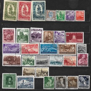 COLLECTION LOT OF 32 LIECHTENSTEIN 1920+ STAMPS CV+ $ 43