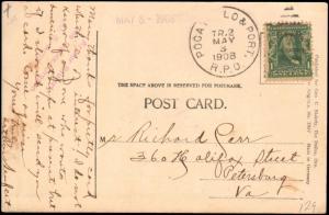 1908 POCATELLO & PORT.  RPO RAILROAD POST OFFICE CANCEL