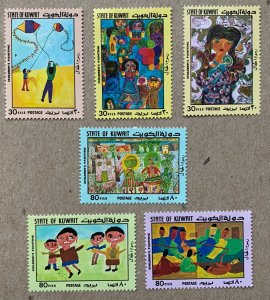 Kuwait 1979 Children's Paintings, MNH. Scott 784-789, CV $11.25