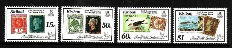 Kiribati-Sc#536-9-Unused NH set-Stamp on Stamp-Penny Black-1990-