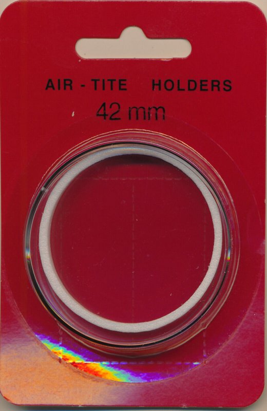 AIR-TITE Coin Capsule / Holder - 42 mm - White Ring