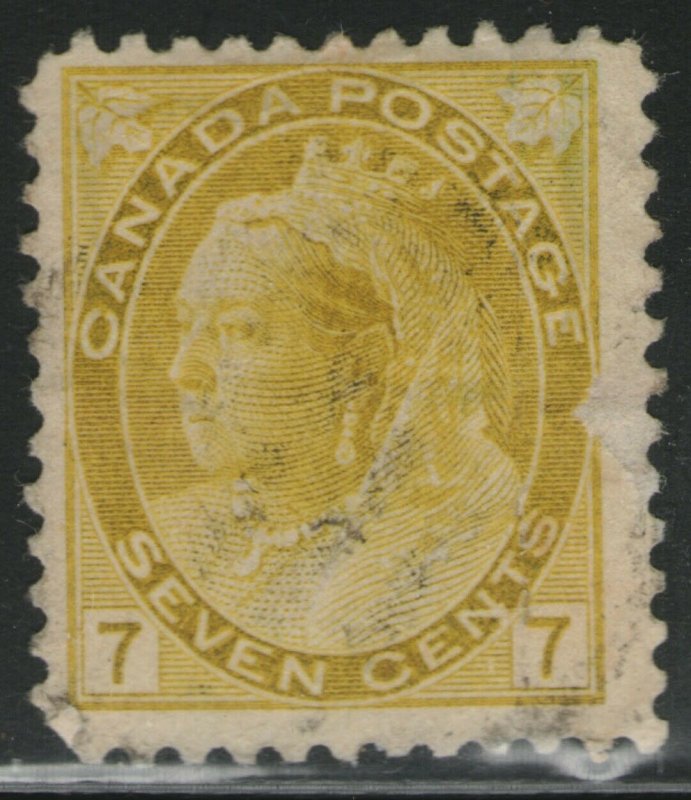 CANADA Used Scott # 81 Queen Victoria - faults (1 Stamp) -5