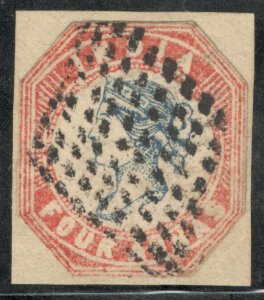 India SG19 1854 QV 4a (Rebacked)