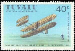 Tuvalu #142-145, Complete Set(4), 1980, Airplanes, Never Hinged