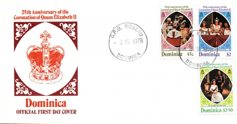 Dominica 570-571 U/A FDC