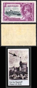 Basutoland 1935 Silver Jubilee 6d Variety dot by flagstaff SG14h M/M