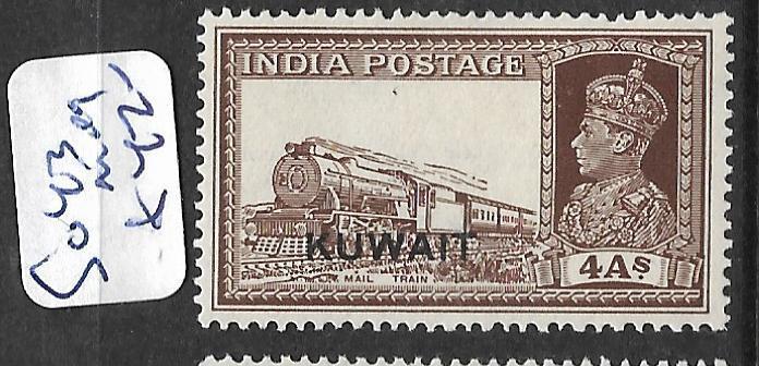 KUWAIT (PP0802B) ON INDIA   KGVI 4A CAR    SG 40  MOG