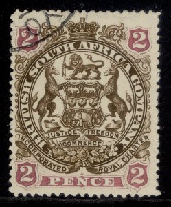 RHODESIA QV SG68, 2d brown & mauve, FINE USED.