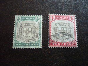 Stamps - Jamaica - Scott# 33-34 - Used Part Set of 2 Stamps