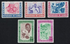 Guinea National Health Inscr 'POUR NOTRE SANTE NATIONALE' 5v 1960 MNH