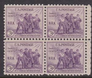 732 Block MNH Original Gum