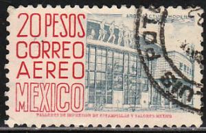 MEXICO C217 $20Pesos 1950 Definitive 2nd Printing wmk 300 HORIZ USED F-VF (1028)