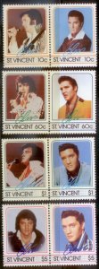 St. Vincent 1985 SC# 874-7 Elvis  M-LH L88