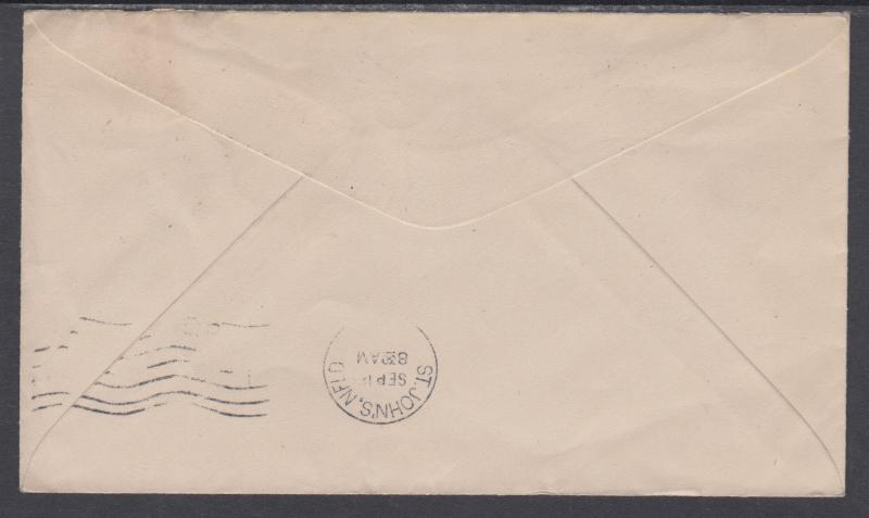 Newfoundland Sc 129 on 1920 advertising cover, VICTORIA-ST. JOHN'S