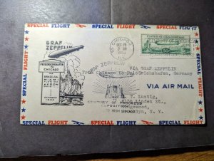 1933 USA Special Flight LZ 127 Graf Zeppelin Cover Chicago IL to Brooklyn NY