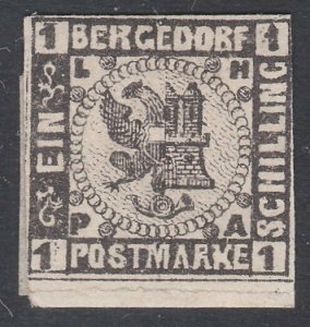 GERMANY BERGEDORF  An old forgery of a classic stamp........................C145