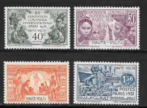 Burkina Faso (Upper Volta) Scott 66-69 Unused LHOG - 1931 Colonial Exposition