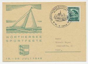 Card / Postmark Austria 1946 Sports festival - Worthersee