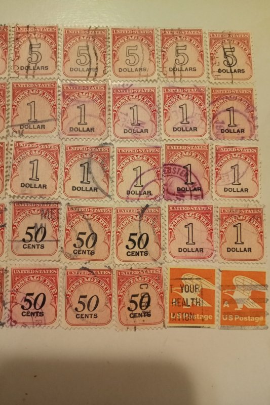 US Postage Due set of 50 Scott #J99-J101 $100 FV