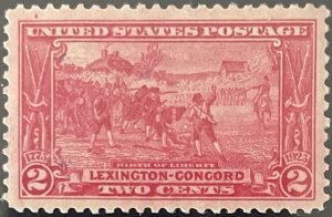 Scott #618 1925 2¢ Lexington-Concord Birth of Liberty unused hinged VF/XF