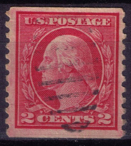 United States Scott #491 2c Stamp George Washington Type II Used, (1916):