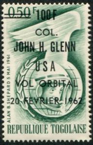 Togo SC# 417-20 Honoring John Glenn o/p 100fr   MH