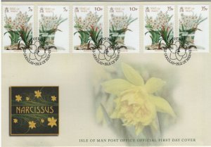 Isle of Man 2011 FDC Sc 1453a-f Narcissus Set of 6