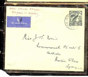 NEW GUINEA (P2804B) 1938 BIRD 5DCOVER FIRST A/M TO SYDNEY