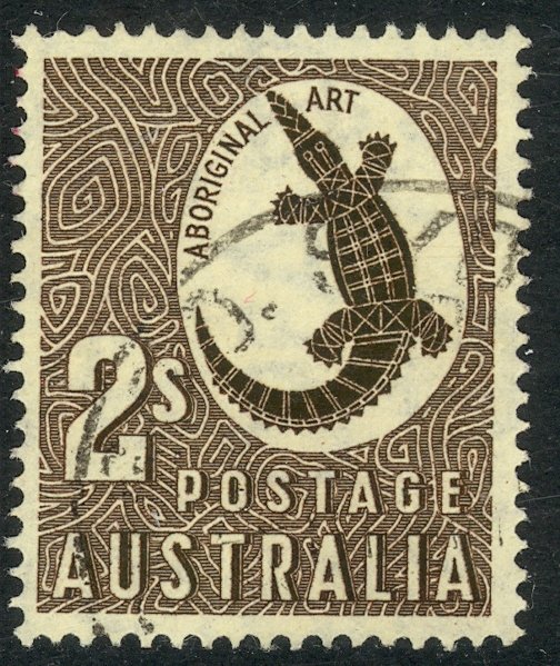 AUSTRALIA 1948 2sh CROCODILE Issue Sc 212 VFU