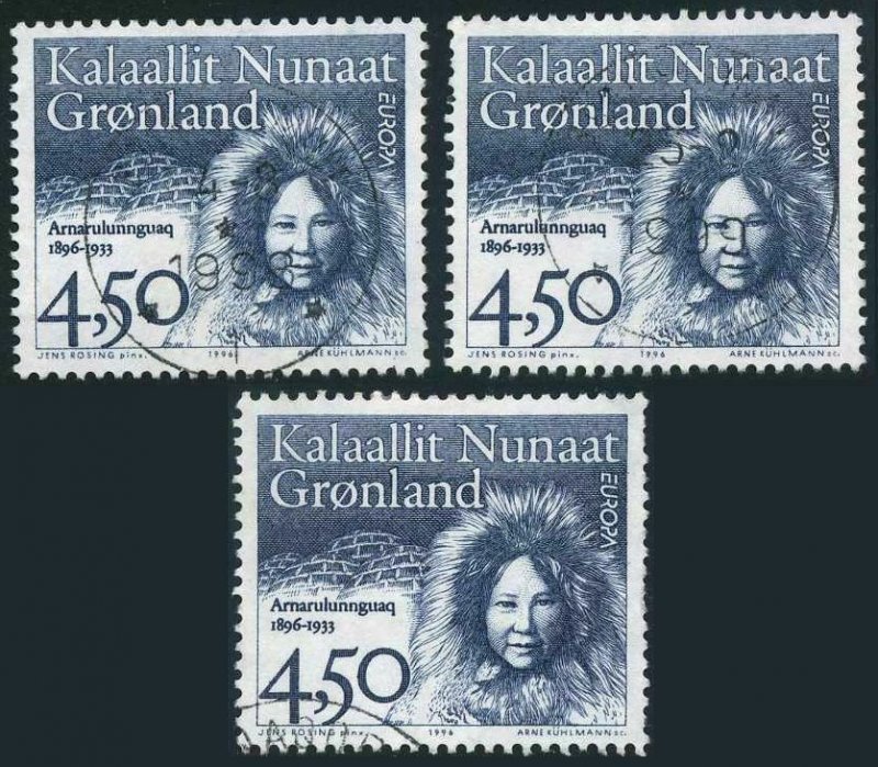 Greenland 311,used.Mi 293. EUROPE CEPT-1996.Arnarulunnguaq.Thule Expedition.